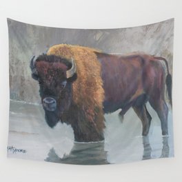 Bison Reflections Wall Tapestry