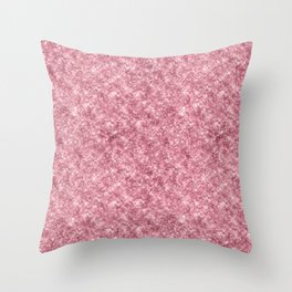 Pink Sparkly Glitter Throw Pillow
