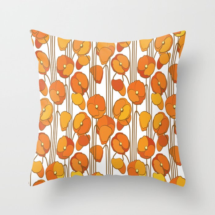Orange-Turmeric Creeper Plant - Climber Tree Throw Pillow