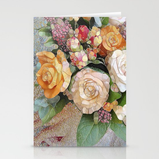 Vintage Roses Stationery Cards
