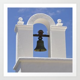 Spain Photography - Church Bell Under The Blue Sky Art Print