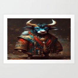 Bull dressed in Carnaval clothes No.1 Art Print