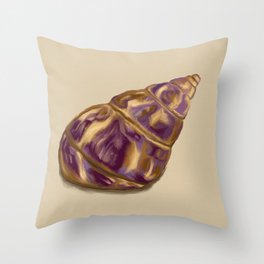 Painted Shell on Linen Throw Pillow