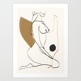 abstract nude 3 Art Print