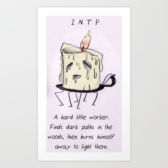 MBTI GHOSTS AND GHOULS - INTP  Art Print