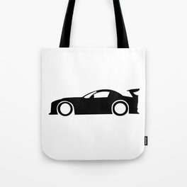 Race Car Silhouette Tote Bag
