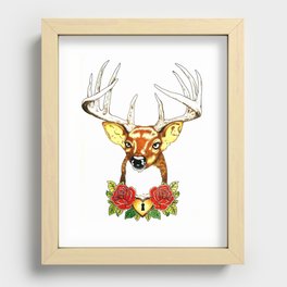 Oh deer. Recessed Framed Print