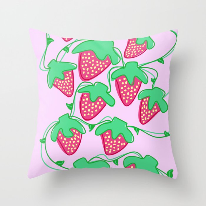 New strawberry  Throw Pillow
