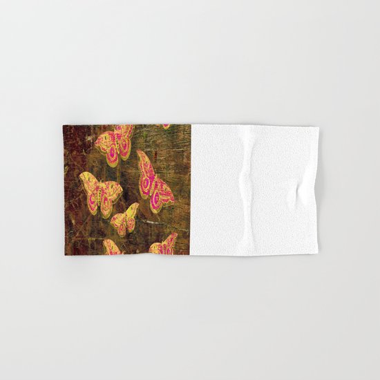 Vintage Butterflies Hand & Bath Towel