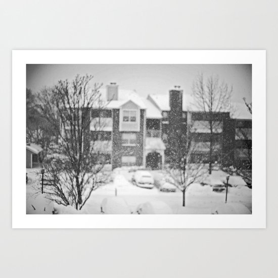 Flakes Falling Art Print
