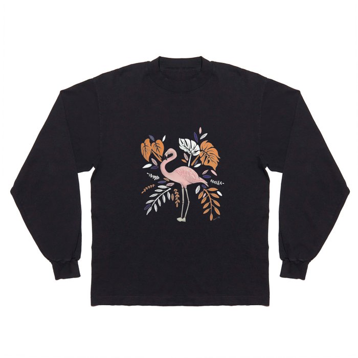 Flamingo love, jungle theme, pink flamingo Long Sleeve T Shirt