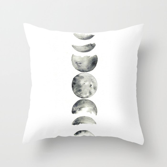 moon phases Throw Pillow