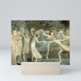 "Oberon, Titania and Puck with Fairies Dancing" by William Blake (1786) from "A Midsummer Night's Dream" Mini Art Print