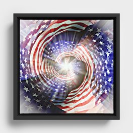 America's Spiral Framed Canvas