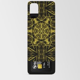 Liquid Light Series 15 ~ Yellow Abstract Fractal Pattern Android Card Case