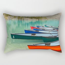 Colorful Canoes Rectangular Pillow