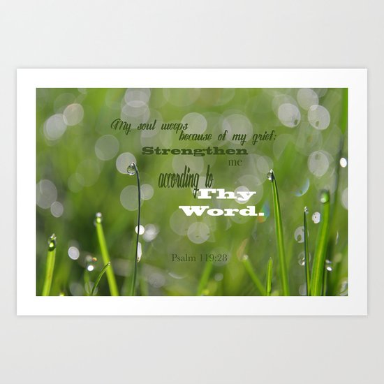 Psalm 119 Tears Art Print