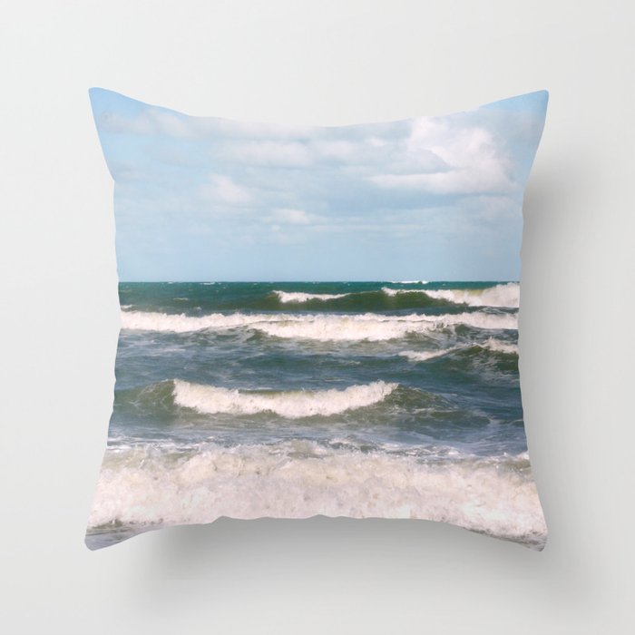 Ocean Waves Throw Pillow
