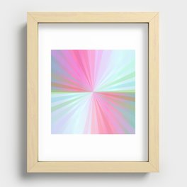 Soft Summer Rainbow Recessed Framed Print