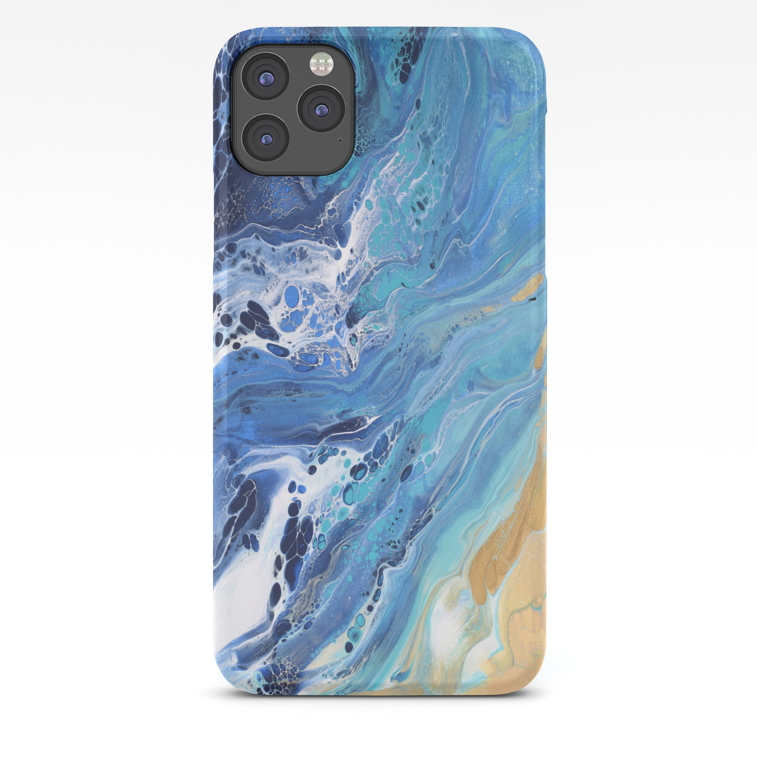 Sea Shore Acrylic Pour Painting Iphone Case By Bethanyjoydesign
