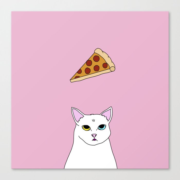 Fat D. Loves Pizza Canvas Print