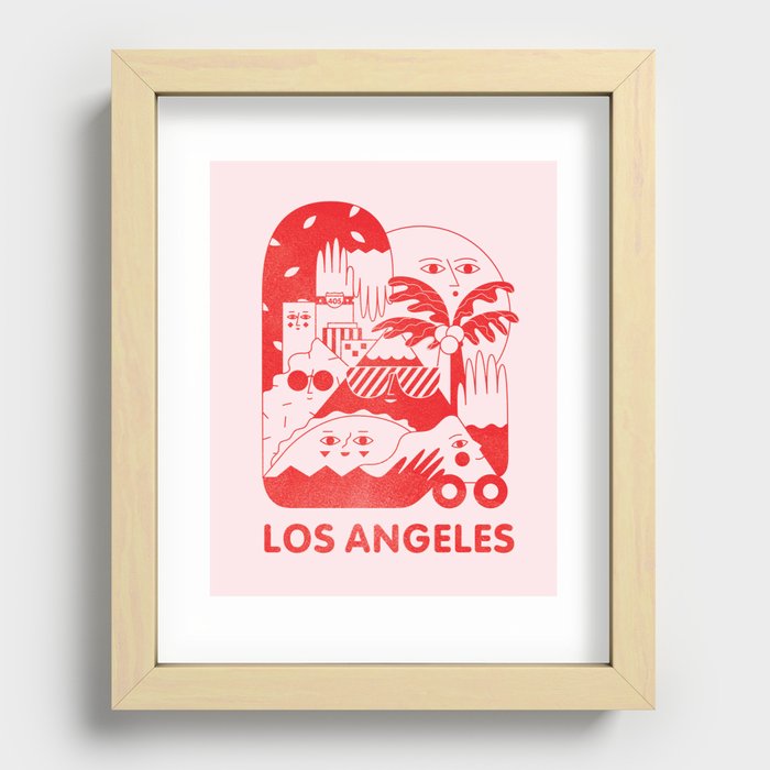 LOS ANGELES LOVE Recessed Framed Print