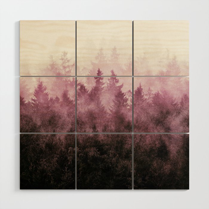 The Heart Of My Heart // Queen Of The Woods Purple Fog Forest Home Wood Wall Art