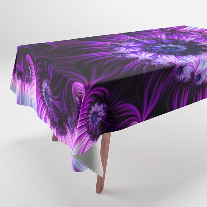 ABSTRACT PURPLE FRACTAL SPIRAL Tablecloth