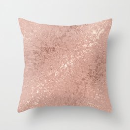 Rose gold shimmer Throw Pillow