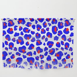 Leopard Red White and Blue  Wall Hanging