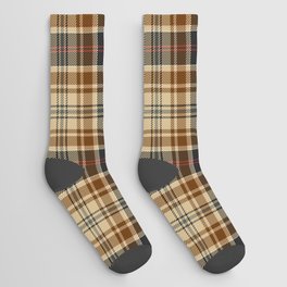 cozy tan tartan Socks