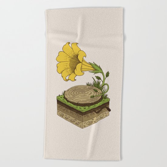 Gramophone Beach Towel