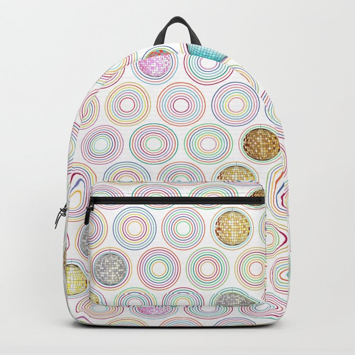 Shiny disco balls (white ) Backpack