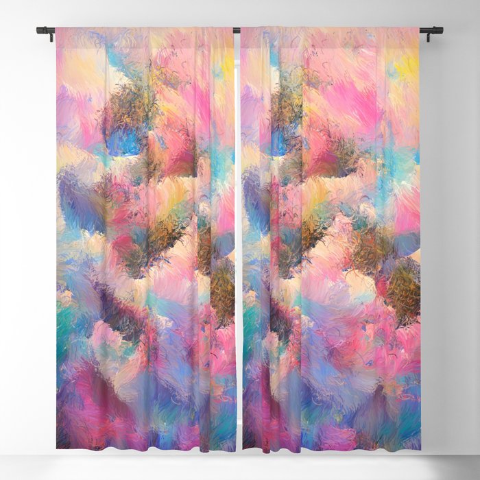 Light Pastel Tones Blackout Curtain by DturnerArt Society6