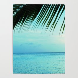 Caribbean Sunset Ocean Palm Dream #2 #tropical #beach #wall #decor #art #society6 Poster