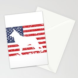 German Shepherd USA Flag Sheepdog Patriotic design Gift Stationery Card