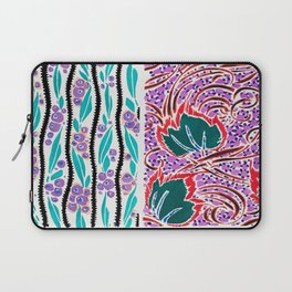 Retro Colorful Flower Market Vintage Floral Abstract Laptop Sleeve