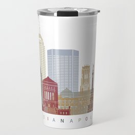 Indianapolis skyline poster Travel Mug