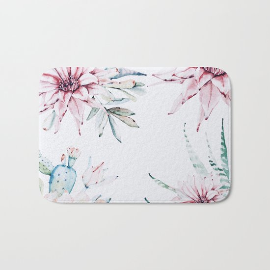 Cactus flowers Bath Mat
