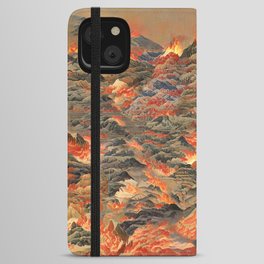 Mountains of Fire - ukiyo-e iPhone Wallet Case