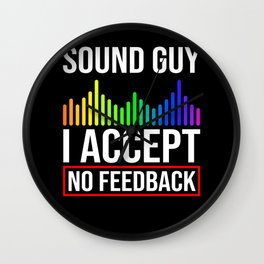 Audio Engineer Sound Guy Engineering Music Wall Clock