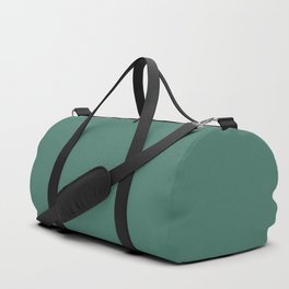 Hooker's Green solid color. Deep green color plain pattern  Duffle Bag
