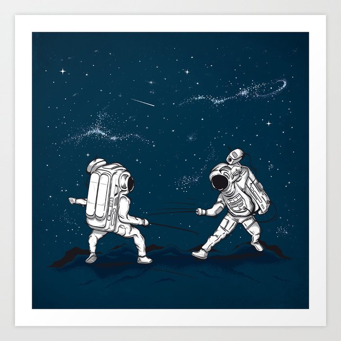 Fencing at a higher Level Art Print