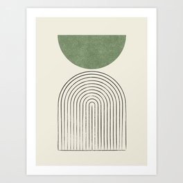 Arch balance green Art Print