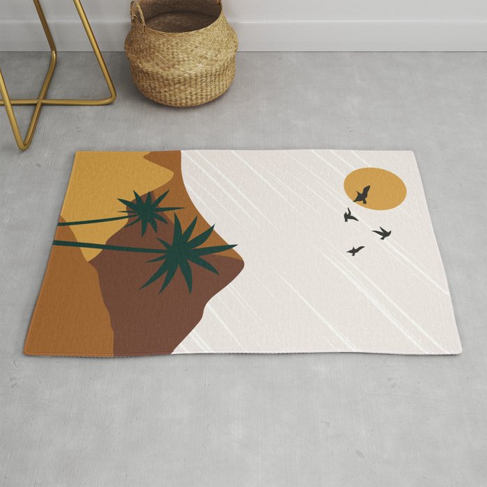 Summer In The Desert, Modern Abstract Boho Design Rug