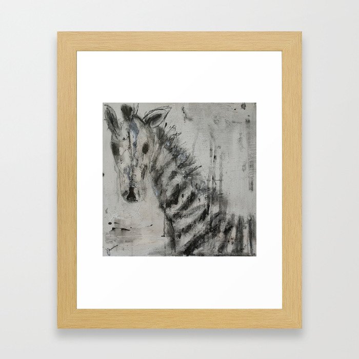 a zebra of a different stripe Framed Art Print