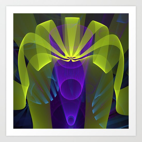 Modern abstract in 3-d Art Print