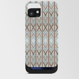 Teal Neutral Tribal Pattern  iPhone Card Case