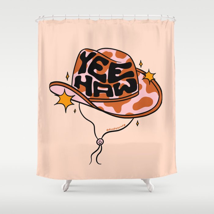 Yeehaw Cowboy Hat Shower Curtain