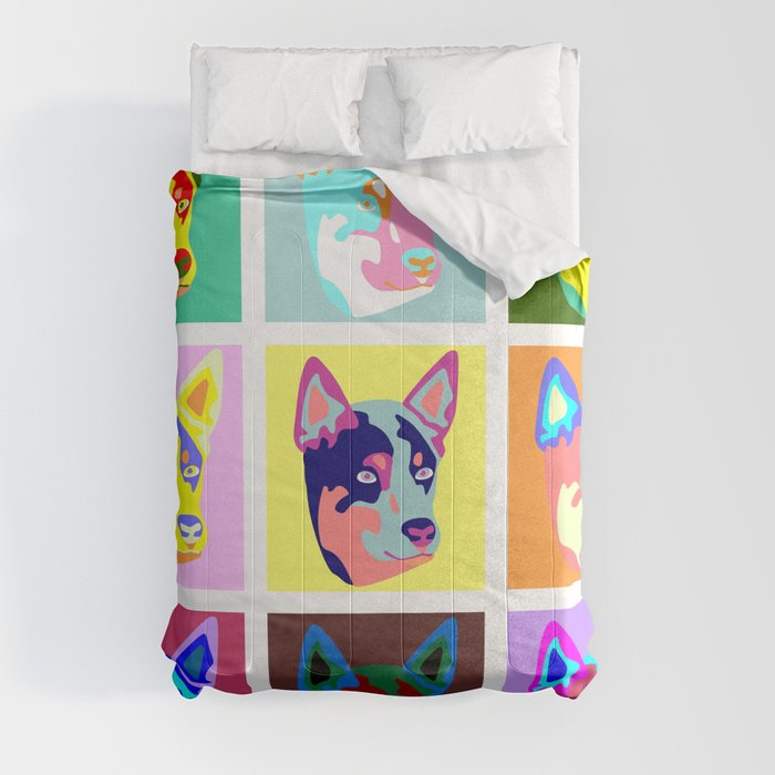 Australian Cattle Dog Pop Art Comforter